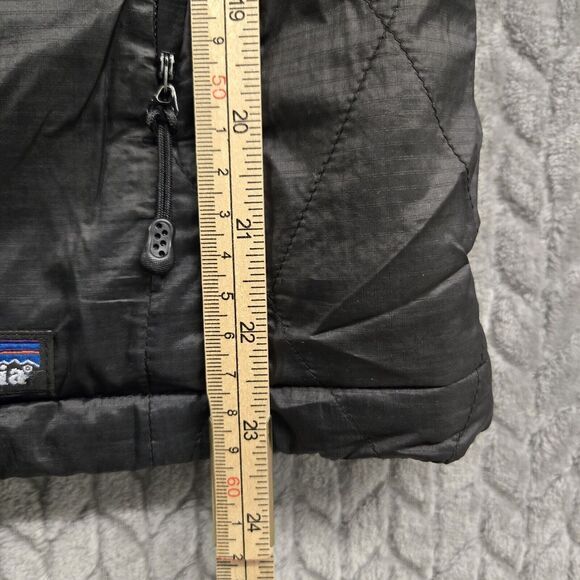 Patagonia Micro Puff Vest Womens Medium Full Zip Black Quilt Line Insulated‎ - Picture 5 of 8